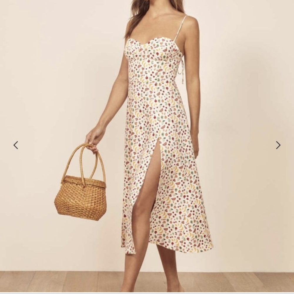 Size 10 Reformation Nebraska Dress in Supermarket Sweep Print
